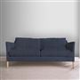 Milan 2.5 Seat Sofa - Tortona - Indigo - Beech Leg