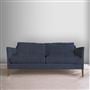 Milan 2.5 Seat Sofa - Tortona - Indigo - Walnut Leg