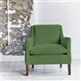 Milan Chair - Brera Lino - Emerald - Walnut Leg