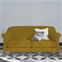 Paris 2.5 Seat Sofa - Tarazona - Ochre - Walnut Leg