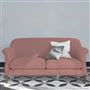 Paris 2.5 Seat Sofa - Tarazona - Rose - Walnut Leg