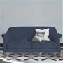 Paris 2.5 Seat Sofa - Tortona - Indigo - Walnut Leg