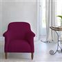 Paris Chair - Cassia - Fuchsia - Walnut Leg