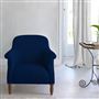 Paris Chair - Cassia - Indigo - Walnut Leg