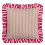 Burlington Stripe Fuchsia Cushion - Reverse