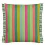 Cork Street Stripe Emerald Cushion - Reverse