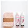 Pale Rose Face Cloth + Rose Shower Gel & Body Lotion Gift Box