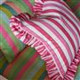 Burlington Stripe Fuchsia Cotton Decorative Pillow