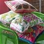 Brocart Decoratif Cerise Embroidered Cotton Cushion