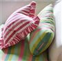 Burlington Stripe Fuchsia Cotton Cushion