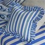 Berkeley Stripe Cobalt Cotton Cushion