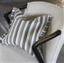 Burlington Stripe Charcoal Cotton Decorative Pillow