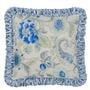 Craven Street Flower Woad Cushion - Reverse