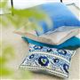 Coussin Enamel Flower Indigo