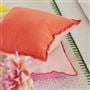 Brera Lino Damask Rose & Travertine Linen Cushion