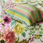 Cork Street Stripe Emerald Cotton Cushion