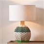 Brera Emerald Raffia Small Table Lamp