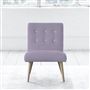 Eva Chair - White Buttons - Beech Leg - Brera Lino Heather