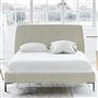 Cosmo Bed - Self Buttons - Superking - Metal Leg - Cheviot Pebble
