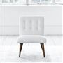 Eva Chair - White Buttons - Walnut Leg - Brera Lino Alabaster