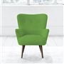 Florence Chair - Self Buttons - Walnut Leg - Cassia Grass