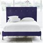 Polka Bed - White Buttons - Superking - Metal Leg - Cassia Dewberry
