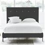 Polka Bed - White Buttons - Superking - Metal Leg - Cassia Slate