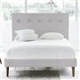 Polka Bed - White Buttons - Superking - Walnut Leg - Brera Lino Pla...