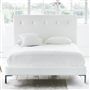 Polka Bed - White Buttons - Superking - Metal Leg - Cassia Chalk