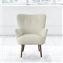 Florence Chair - Self Buttons - Walnut Leg - Elrick Chalk