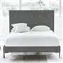 Polka Bed - White Buttons - Double - Metal Leg - Elrick Steel