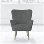 Florence Chair - Self Buttons - Beech Leg - Elrick Steel