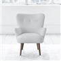 Florence Chair - Self Buttons - Walnut Leg - Cassia Chalk