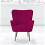 Florence Chair - Self Buttons - Beech Leg - Cassia Fuchsia