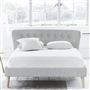Wave Bed - White Buttons - Superking - Beech Leg - Brera Lino Graphite
