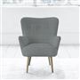 Florence Chair - Self Buttons - Beech Leg - Brera Lino Zinc