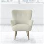 Florence Chair - White Buttons - Beech Leg - Elrick Chalk