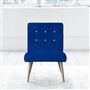 Eva Chair - White Buttons - Beech Leg - Cassia Cobalt