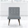 Eva Chair - White Buttons - Walnut Leg - Elrick Zinc