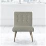 Eva Chair - White Buttons - Beech Leg - Brera Lino Pebble