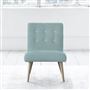 Eva Chair - White Buttons - Beech Leg - Brera Lino Celadon