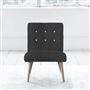 Eva Chair - White Buttons - Beech Leg - Brera Lino Espresso