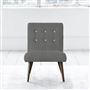Eva Chair - White Buttons - Walnut Leg - Brera Lino Granite