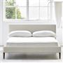 Square Low Bed -  Superking  -  Walnut Leg  -  Conway Ivory