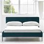 Square Low Bed -  Superking  -  Metal Leg  -  Cassia Kingfisher