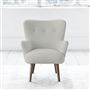 Florence Chair - Self Buttonss - Walnut Leg - Conway Ecru