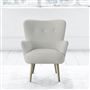 Florence Chair - White Buttonss - Beech Leg - Conway Ecru