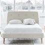 Cosmo Bed - Self Buttons - Superking - Beech Leg - Conway Ivory