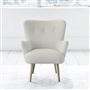 Florence Chair - White Buttonss - Beech Leg - Conway Ivory