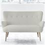 Florence Sofa - White Buttons - Beech Leg - Conway Ivory